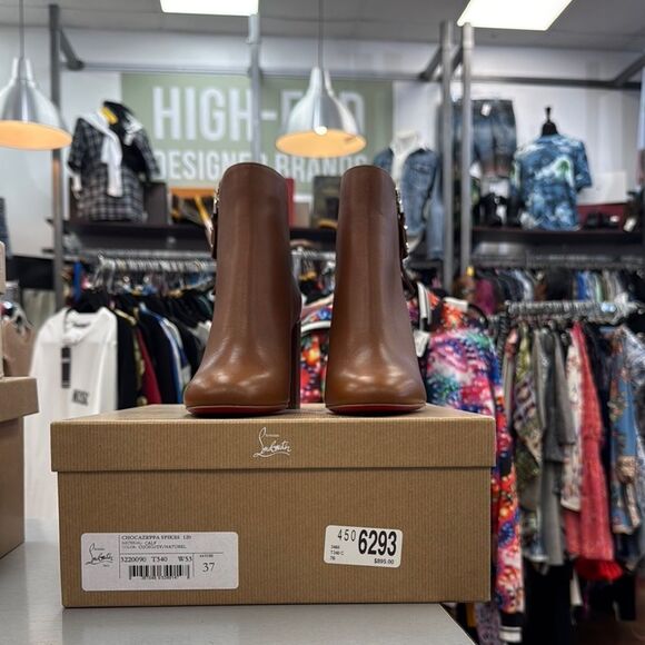 Christian Louboutin Brown Ankle Boots - Picture 1 of 9
